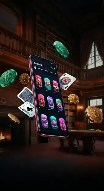 Interface de Space Fortuna Casino avec une machine à sous futuriste et un bouton de jeu, illustrant l'univers ludique et les opportunités de divertissement offertes par la plateforme.